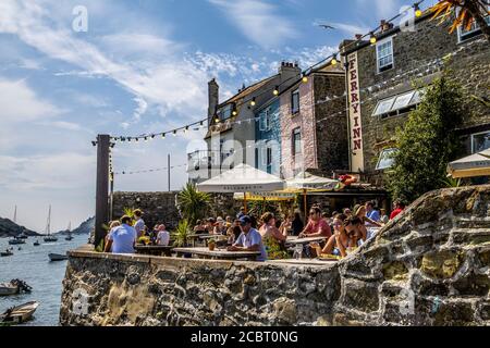 Salcombe, eine malerische Stadt im Bezirk South Hams von Devon, erbaut auf der Westseite der Kingsbridge Mündung, Südküste von England, Großbritannien Stockfoto