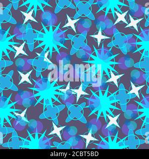 Abstrakte nahtlose Muster von verschiedenen geometrischen Formen für Stoff, Tapete, etc. Stock Vektor