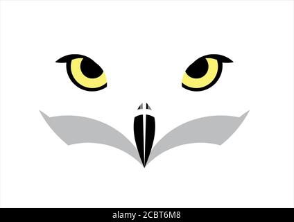 Eule Augen Logos auf weißem Hintergrund in Vektorgrafik Stock Vektor