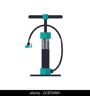 Fahrrad Pumpe flach Symbol, Vektor einfache Illustration Stock Vektor
