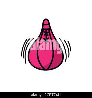 Box Birne Doodle Symbol, Vektor-Farbe Illustration Stock Vektor