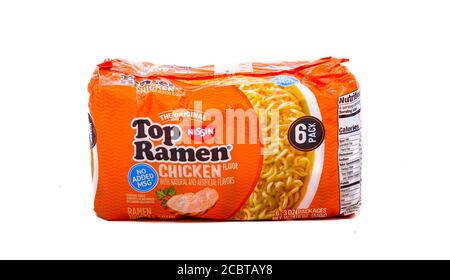 Packung Ramen Nudeln Stockfoto