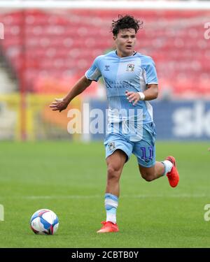 Callum O'Hare von Coventry City während des Vorsaison-Freundschaftsspiel auf dem County Ground, Swindon. Stockfoto