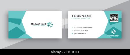 Green tosca Visitenkarte Design. Abstrakter moderner Stil Stock Vektor