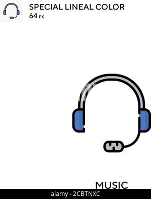 Music Special Lineales Farbvektor-Symbol. Musiksymbole für Ihr Geschäftsprojekt Stock Vektor