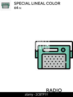 Radio Special Lineal Farbe Vektor-Symbol. Radiosymbole für Ihr Geschäftsprojekt Stock Vektor