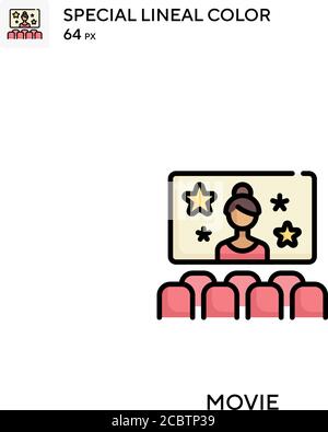 Movie Special Lineal Farbe Vektor-Symbol. Filmsymbole für Ihr Geschäftsprojekt Stock Vektor