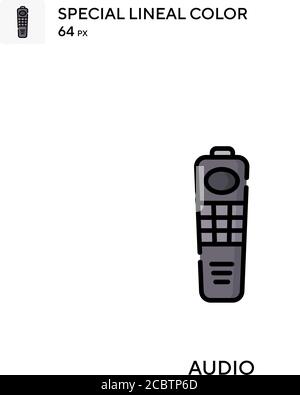 Audio Special lineales Farbvektorsymbol. Audio-Symbole für Ihr Geschäftsprojekt Stock Vektor