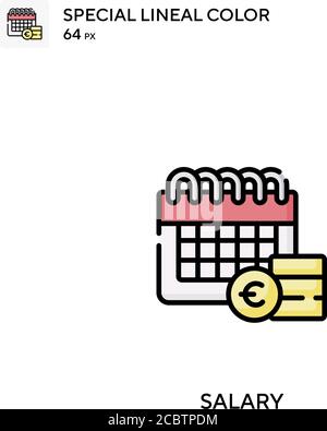 Gehalt Special Lineal Farbe Vektor-Symbol. Symbole für das Gehalt Ihres Geschäftsprojekts Stock Vektor