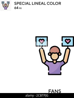 Lüfter spezielles lineales Farbvektor-Symbol. Fans-Symbole für Ihr Geschäftsprojekt Stock Vektor