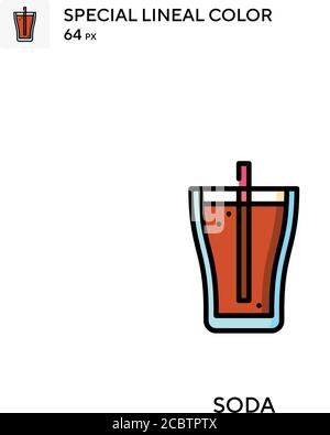 Soda Special Lineal Farbe Vektor-Symbol. Soda-Symbole für Ihr Geschäftsprojekt Stock Vektor