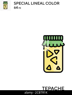 Tepache spezielles lineales Farbvektorsymbol. Tepache-Symbole für Ihr Geschäftsprojekt Stock Vektor