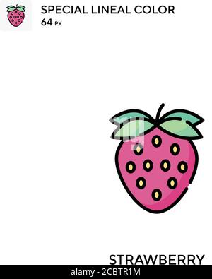 Strawberry Special Lineal Farbe Vektor-Symbol. Erdbeer-Symbole für Ihr Geschäftsprojekt Stock Vektor