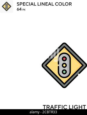 Ampelzeichen spezielles lineales Farbvektorsymbol. Ampelsymbole für Ihr Geschäftsprojekt Stock Vektor