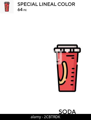 Soda Special Lineal Farbe Vektor-Symbol. Soda-Symbole für Ihr Geschäftsprojekt Stock Vektor