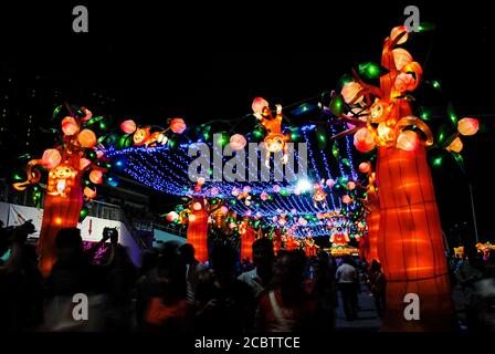 Festlichkeiten während des chinesischen Neujahrs 2016 in Singapur Stockfoto