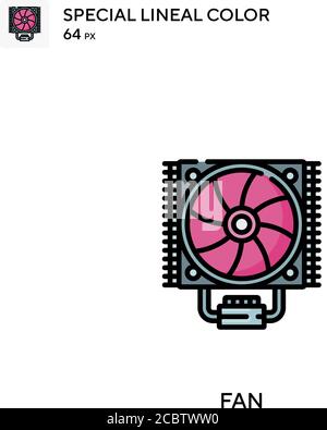 Fan Special Lineal Farbe Vektor-Symbol. Fan-Symbole für Ihr Geschäftsprojekt Stock Vektor