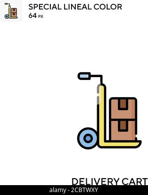 Lieferwagen Spezielle Linienfarbe Vektor-Symbol. Lieferwagen-Symbole für Ihr Geschäftsprojekt Stock Vektor