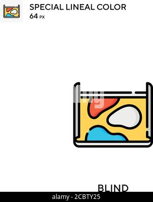 Blind Special Lineal Farbe Vektor-Symbol. Blinde Symbole für Ihr Geschäftsprojekt Stock Vektor