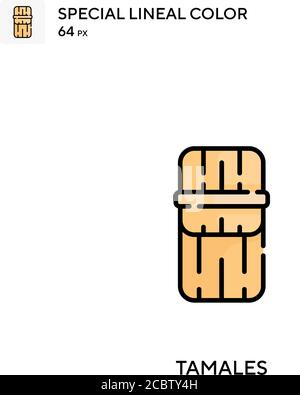 Tamales spezielles lineales Farbvektorsymbol. Tamales-Symbole für Ihr Geschäftsprojekt Stock Vektor