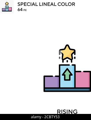Symbol für den linearen Farbvektor „Rising Special“. Steigende Symbole für Ihr Geschäftsprojekt Stock Vektor