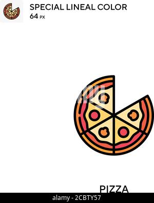 Pizza Special Lineal Farbe Vektor-Symbol. Pizza-Symbole für Ihr Geschäftsprojekt Stock Vektor