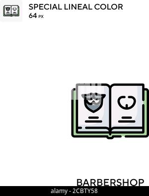 Barbershop spezielles lineales Farbvektorsymbol. Barbershop-Icons für Ihr Business-Projekt Stock Vektor