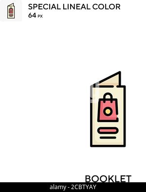 Booklet Special Lineal Farbe Vektor-Symbol. Broschürensymbole für Ihr Geschäftsprojekt Stock Vektor