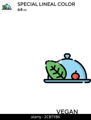 Vegan Spezielle lineare Farbe Vektor-Symbol. Vegane Icons für Ihr Business-Projekt Stock Vektor