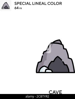 Cave Special Lineal Farbe Vektor-Symbol. Höhlensymbole für Ihr Geschäftsprojekt Stock Vektor