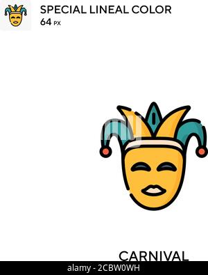Carnival Special Lineal Farbe Vektor-Symbol. Karneval Symbole für Ihr Business-Projekt Stock Vektor
