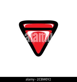 Dreieck Buchstaben V Glanz Logo Vektor Stock Vektor