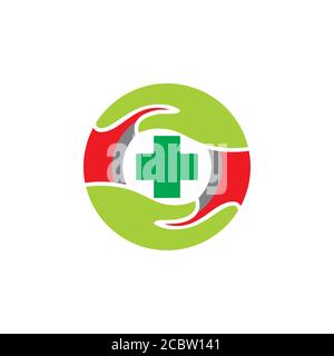 Handpflege medizinische Logo Vektor Stock Vektor