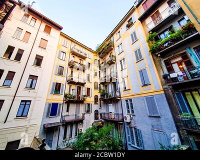 Ein Apartmentgebäude in Mailand Stockfoto