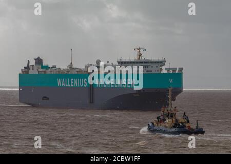 Manon in Richtung Royal Portbury Docks Stockfoto