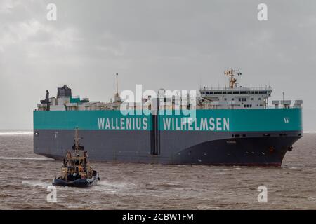 Manon in Richtung Royal Portbury Docks Stockfoto