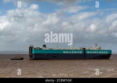 Manon in Richtung Royal Portbury Docks Stockfoto