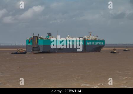 Manon in Richtung Royal Portbury Docks Stockfoto