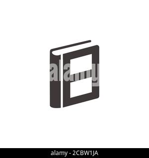 Nummer 8 Buch einfache geometrische Symbol Vektor Stock Vektor