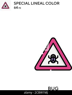 Bug spezielles lineales Farbvektorsymbol. Fehlersymbole für Ihr Geschäftsprojekt Stock Vektor