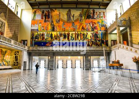 Das Osloer Rathaus Stockfoto