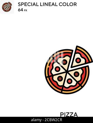 Pizza Special Lineal Farbe Vektor-Symbol. Pizza-Symbole für Ihr Geschäftsprojekt Stock Vektor