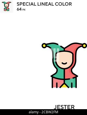Jester spezielles lineales Farbvektorsymbol. Jester-Symbole für Ihr Geschäftsprojekt Stock Vektor