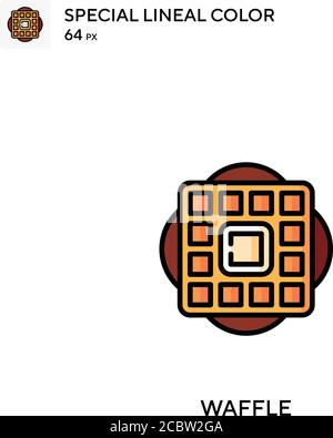 Waffel spezielles lineales Farbvektor-Symbol. Waffle-Symbole für Ihr Geschäftsprojekt Stock Vektor