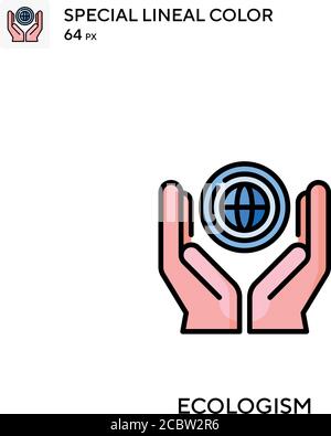 Ökologismus Spezielle lineare Farbe Vektor-Symbol. Symbole für den Ökologismus für Ihr Geschäftsprojekt Stock Vektor
