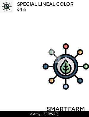 Smart Farm spezielles lineales Farbvektorsymbol. Smart Farm-Symbole für Ihr Geschäftsprojekt Stock Vektor