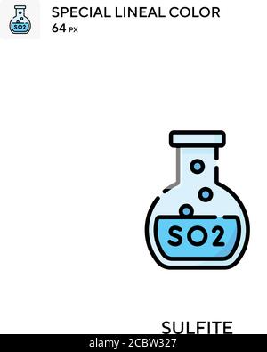 Sulfite spezielles lineales Farbvektorsymbol. Sulfite-Symbole für Ihr Geschäftsprojekt Stock Vektor