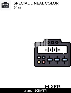 Mischpult spezielles lineales Farbvektorsymbol. Mixer-Symbole für Ihr Geschäftsprojekt Stock Vektor