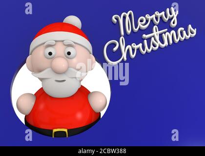Santa Claus Charakter - 3D Stockfoto