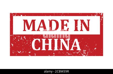 Made in China Stempel. China grunge vintage isoliert quadratischen Stempel. Made in China Stock Vektor